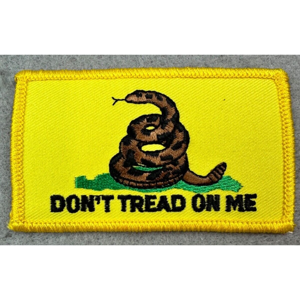 DON'T TREAD ON ME COILED SNAKE PATCH GADSDEN FLAG REVOLUTION MADE IN AMERICA!